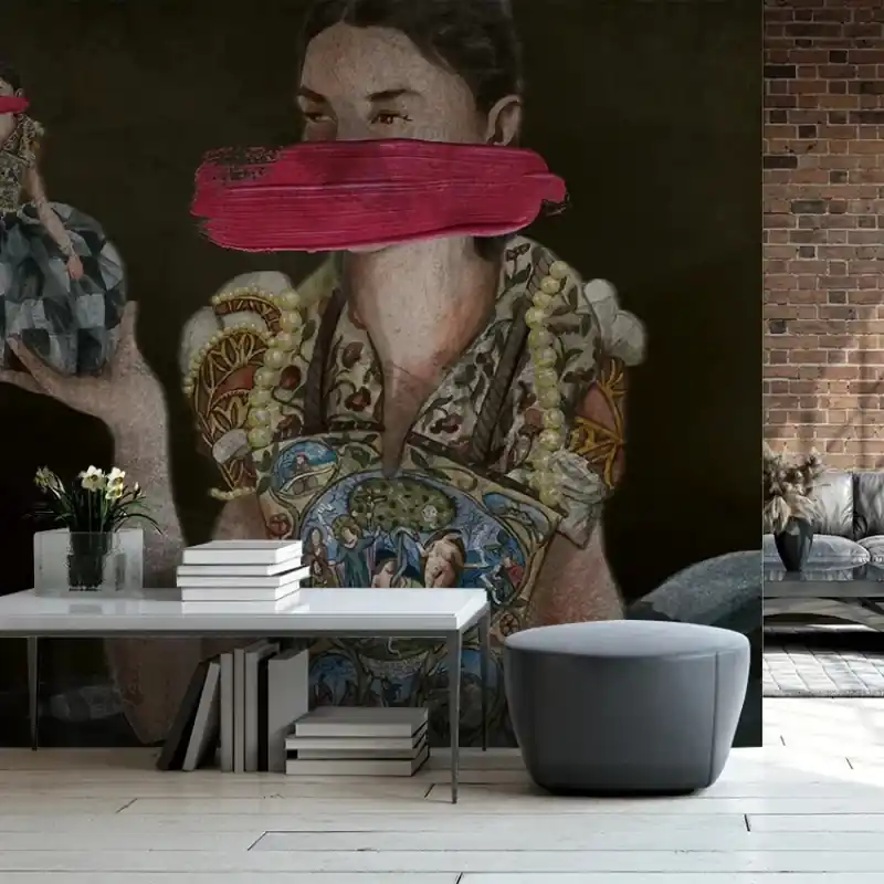 Lichidare de stoc No 3, VLAdiLA Tapet cu design artistic si o femeie enigmatica